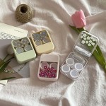 Korean Style Fresh Flowers Colored Contact Lens Case