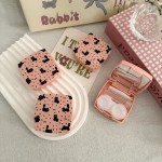 Floral Bow Cat-Shaped Colored Contact Lens Case