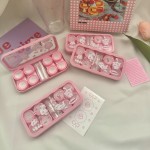 Summer With Cats Colored Contact Lens Case