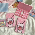Sleepy Puppy And Cat Colored Contact Lens Case