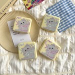 Butter Yellow Bow Kitten Colored Contact Lens Case