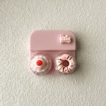 Lovely Pastel-Style Cake Colored Contact Lens Case