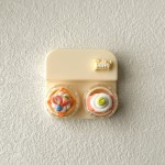 Lovely Pastel-Style Cake Colored Contact Lens Case