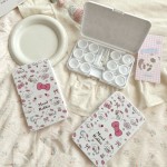 Pastel Bow Lop Ear Bunny Diary Colored Contact Lens Case
