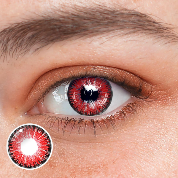 Vega Red Prescription Colored Contact Lenses