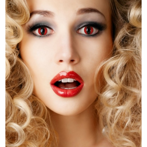 Cosplay Cat Eyes Red Colored Contact Lenses