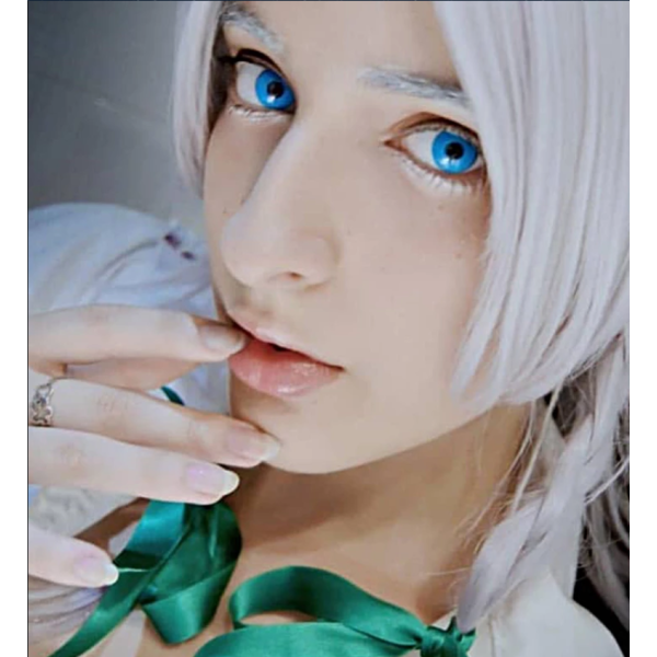 Halloween Blueout Prescription Colored Contact Lenses