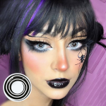 Cosplay Black&White Spiral Colored Contact Lenses