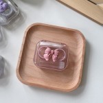 Transparent Portable Bow Colored Contact Lens Case