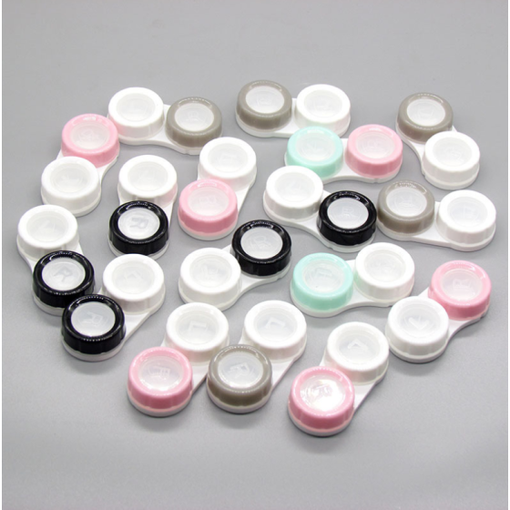 Double Color Transparent Multicolor Colored Contact Lens Case