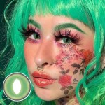 Cosplay British shorthair Green Colored Contact Lenses
