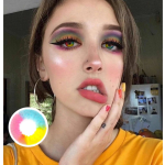 Halloween Rainbow Multi Rainbow Colored Contact Lenses