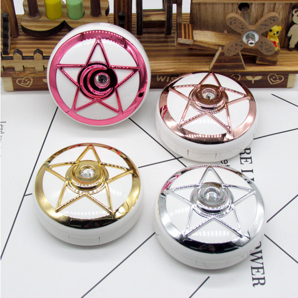 Pentagonal Star Drill Multicolor Colored Contact Lens Case