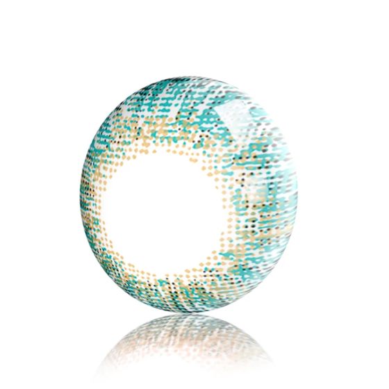 New 3-Tone Blue Green Prescription Colored Contact Lenses