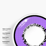 Cosplay Element Purple Prescription Colored Contact Lenses