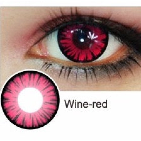 Halloween Miracle Wine-red Prescription Colored Contact Lenses