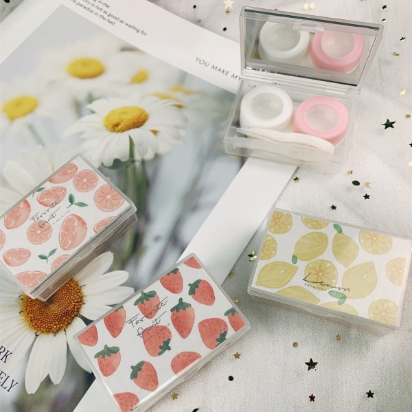 Fruit Cartoon Colored Contact Lens Case