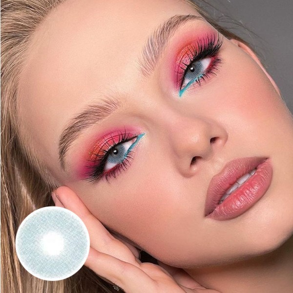 Matte Blue Colored Contact Lenses