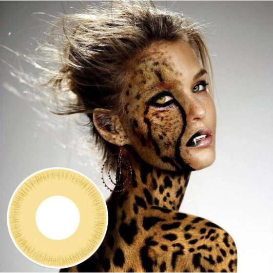 Cosplay Avatar yellow Colored Contact Lenses