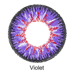 Vega Violet Purple Prescription Colored Contact Lenses