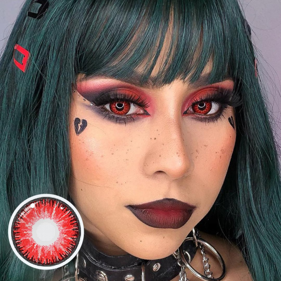 Vega Red Prescription Colored Contact Lenses