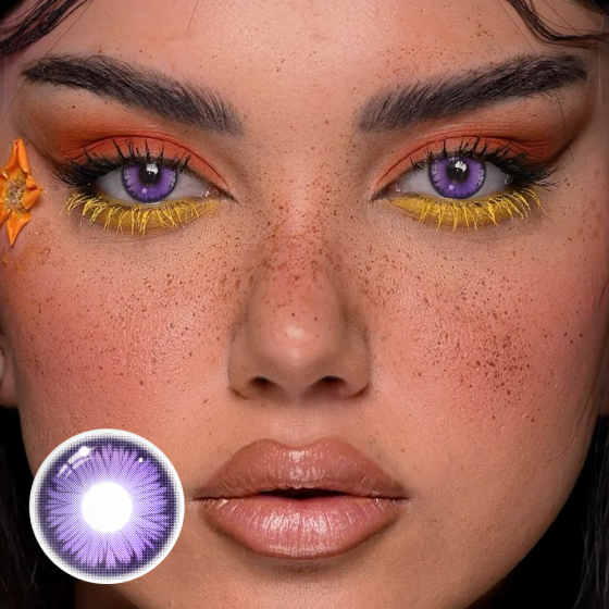 Cosplay Butterfly Purple Colored Contact Lenses