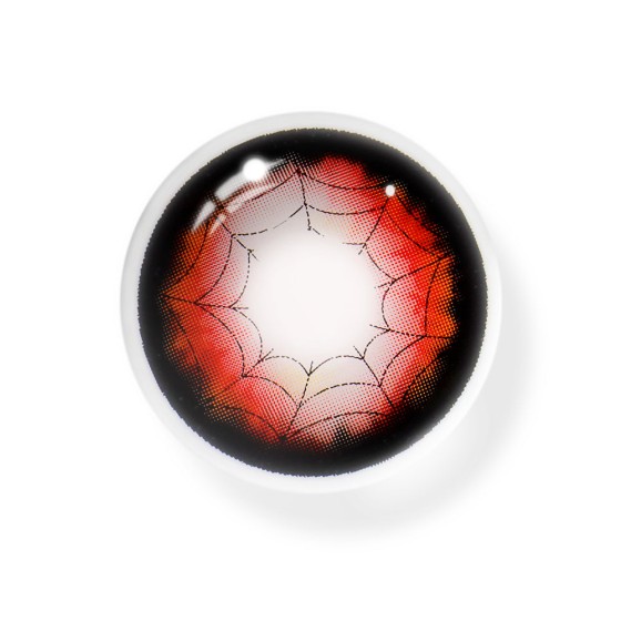 Cosplay Spider Web Red Colored Contact Lenses