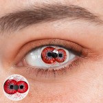 Cosplay Twin Abyss Eyes Red Colored Contact Lenses