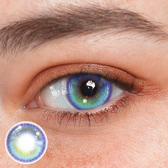 Yari Blue Prescription Colored Contact Lenses