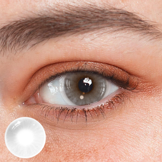 Hidrocor Icy Gray Prescription Colored Contact Lenses