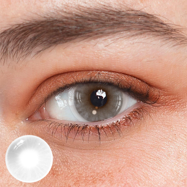 Hidrocor Icy Gray Prescription Colored Contact Lenses
