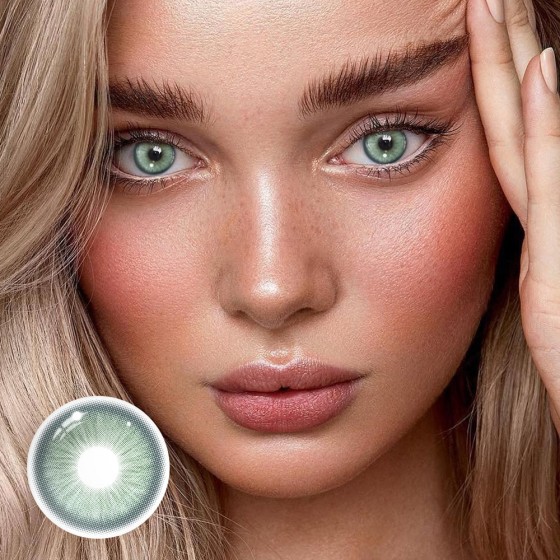 Goldie Green Prescription Colored Contact Lenses