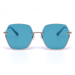 Wanda Geometric Blue Sunglasses