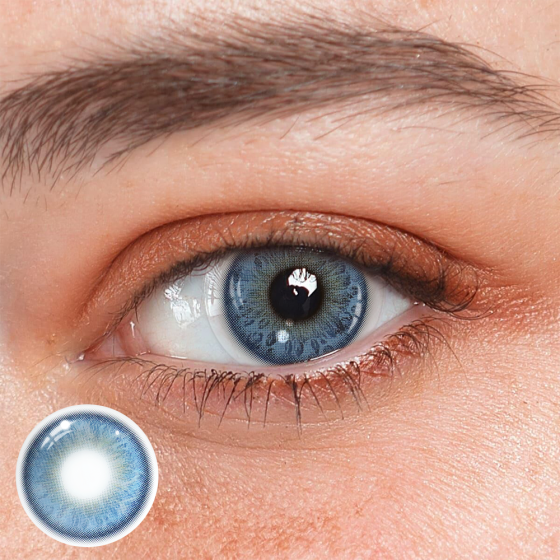 Kelly Blue Colored Contact Lenses