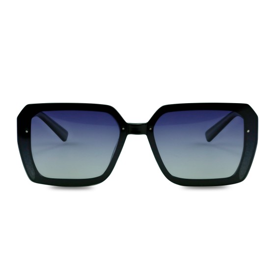 Maite Rectangle Black Sunglasses