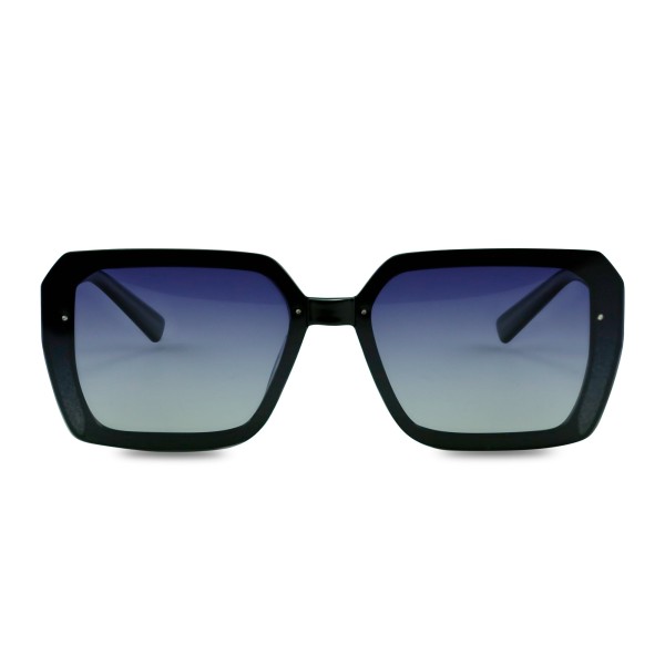 Maite Rectangle Black Sunglasses