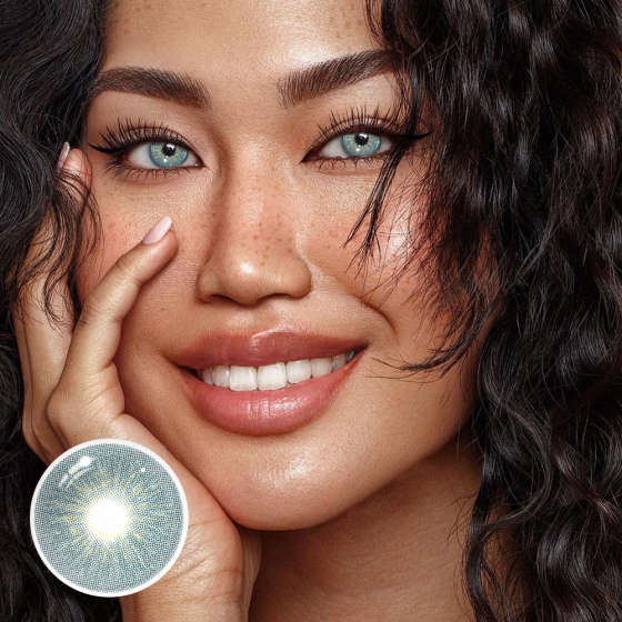 Cyrene Lake Blue Colored Contact Lenses