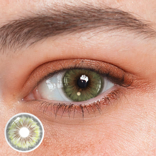 Cyrene Dark Green Prescription Colored Contact Lenses