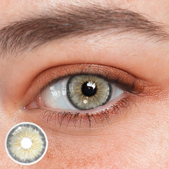 Cyrene Amber Gray Prescription Colored Contact Lenses
