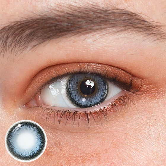 Cinnabar Blue Colored Contact Lenses