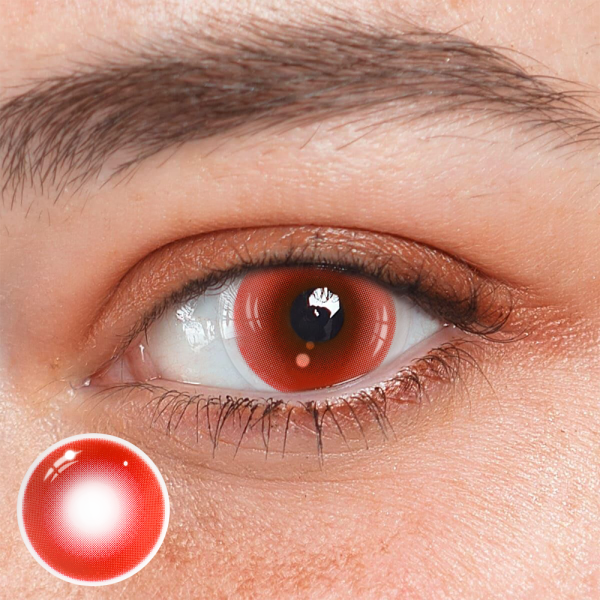 Cosplay Abyss Red Colored Contact Lenses