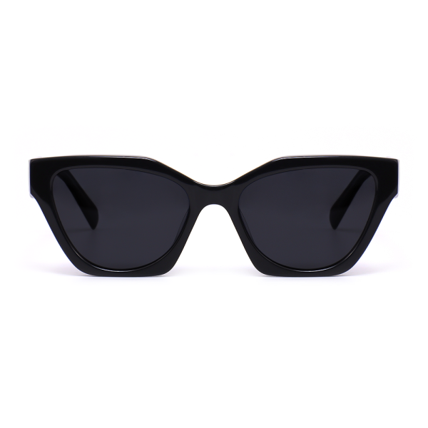 Adrienne Cat eye Black Sunglasses
