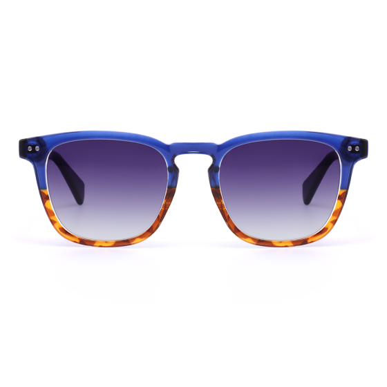 Sylvia Retro Square Blue Sunglasses
