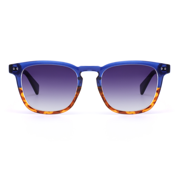 Sylvia Retro Square Blue Sunglasses