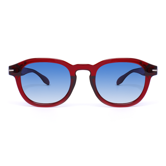 Vilma Retro Round Red Sunglasses