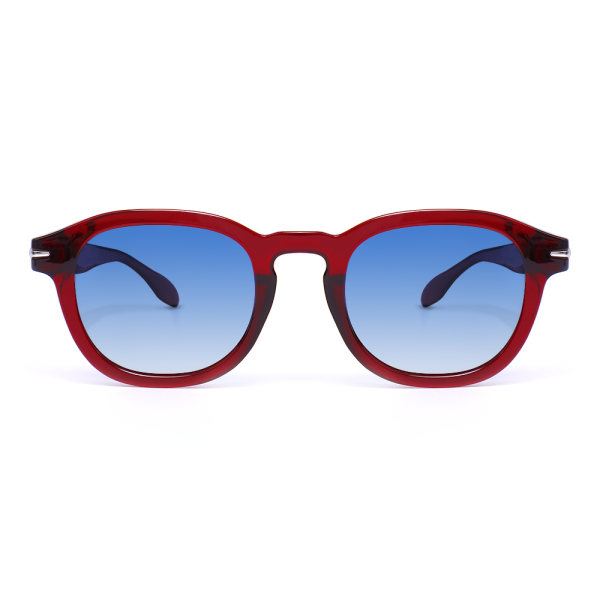 Vilma Retro Round Red Sunglasses