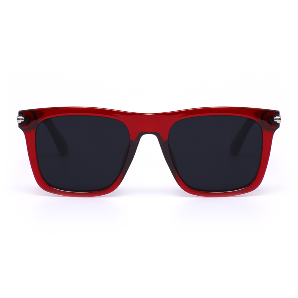 Amara Retro Square Red Sunglasses