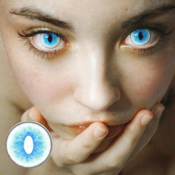Cosplay Ragdoll Cat Blue Colored Contact Lenses