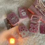 Ins Cute Pink Cat Colored Contact Lens Case
