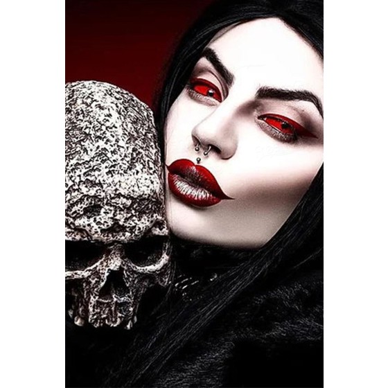 Halloween 22mm Red Sclera Colored Contact Lenses